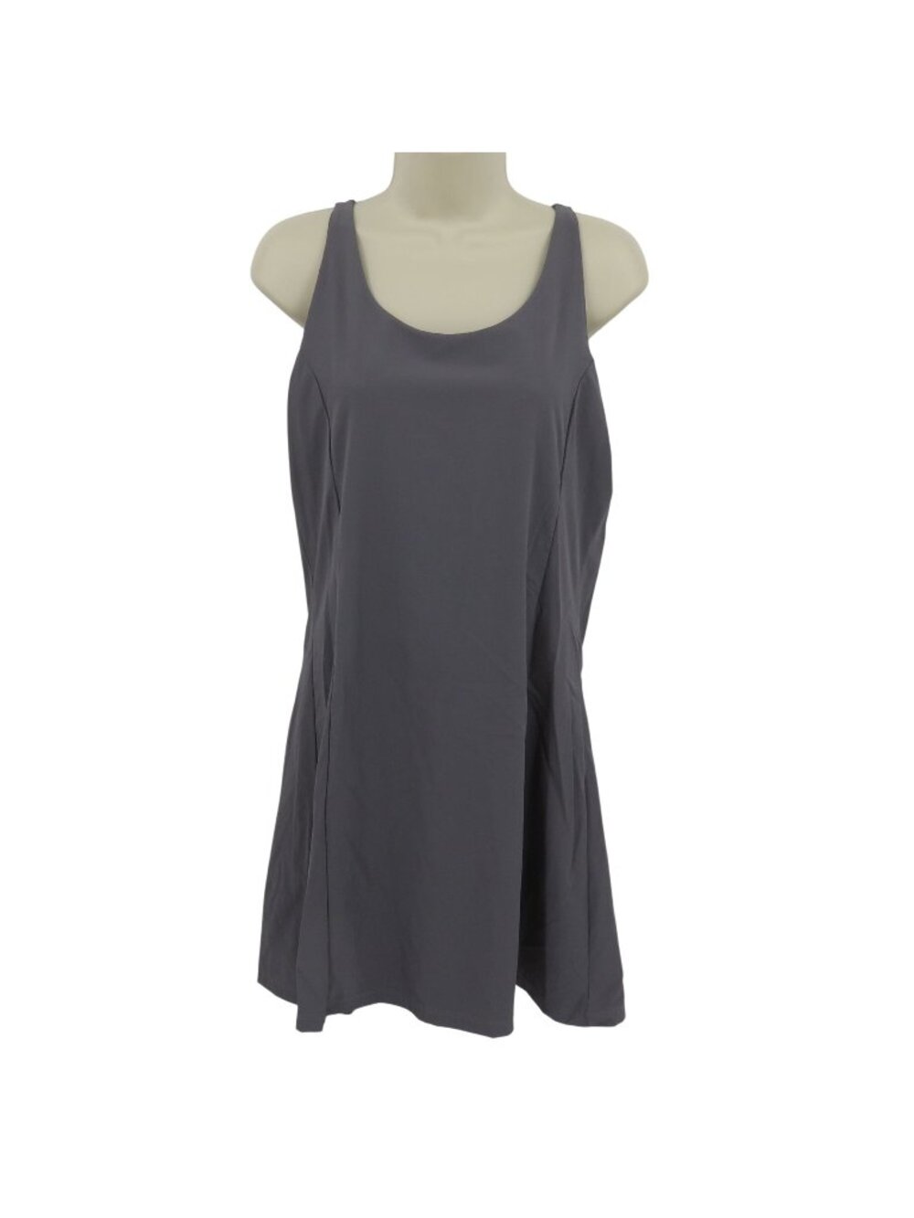 Youer Women Medium Do It Dress Mirage Gray Reversible Zipper Built In Shorts NEW